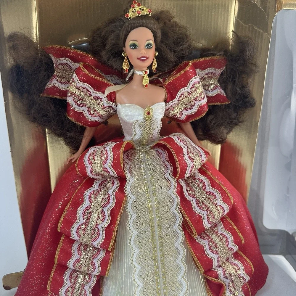 1997 Happy Holidays Barbie Special Edition Brunette #17832 Doll w/ Damaged Box